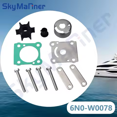 Water Pump Impeller Kit 6N0-W0078 for Yamaha Outboard Motor 2T 6HP 8HP 18-3460 6G1-W0078-A1 6N0-W007