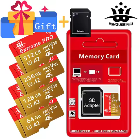 Memory Card 256GB MicroSD TF 64GB U1 V30 A1 Micro SD SDCS2 100Mb Reading Speed Class 10 Flash Micro 