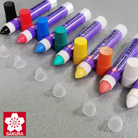 8Pcs Japan Sakura Solid Marker Industrial Pen XSC Dry Can Write on Steel Plate Surface Multi-functio