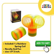 Rainbow Spring Coil Toys Games Collectibles for Kids Party Magic Circle Stretchy Rainbow Magic Spring, Colorful Rainbow Neon Plastic Spring Toy Party Supplies for Boys Girls Gift Toys, Easter ,Halloween