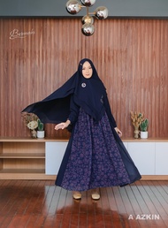 ALANA AZKIN Gamis Ceruty Motif Set Khimar By Bermerks Syari Dress Premium Terbaru Mewah All Size