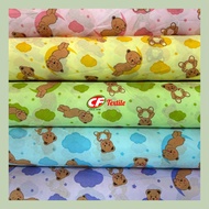 Kain / Baby Bear / Polyester Fabric / Cartoon Bears Fabric / Printed Fabric / Cute Bear Fabric / Sle