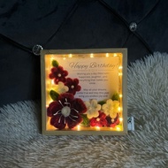 Flower fuzzy wire frame 15x15