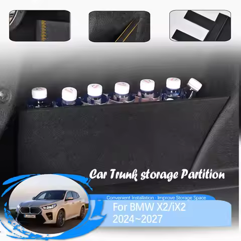 Car Cargo Storage Partition For BMW X2 iX2 U10 2024 2025 2026 2027 Wood Trunk Covers Left Right Pads