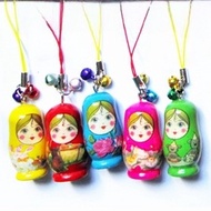 Cute wooden Russian Matryoshka doll keychain