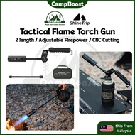 CampBoost SHINETRIP Tactical Flame Torch Gun Flame Lighter Butane Gas Gun Fire Starter Camping Light
