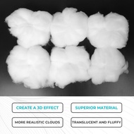 9PCS Clouds Decorations for Ceiling Cotton Simulation Hanging Cloud Decoration 3D Artificial Clouds