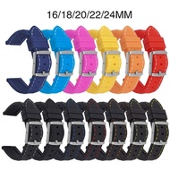 16/18/20/22/24mm Sport Silicone Strap Universal Quick Release Waterproof Rubber Band For Galaxy Watc