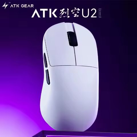 Atk U2 Mouse Tri Mode 8k Lightweight Bluetooth Computer Mouse Competitive Firmware E-Sports Gaming M