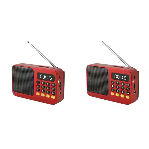 【THANKSGIVING DAY】2X FM Radio DAB Radio Portable Small Emergency Recargable Ham Bluetooth Sound Box 