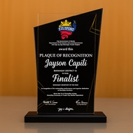 ACRYLIC PLAQUE - ACRYLIC TROPHY - AWARD - CUSTOMIZED PERSONALIZED JAY C. DESIGNS - 8025