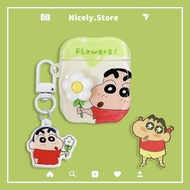 3D Cute Flower Crayon Shin Chan IMD Headphone Protector Case Compatible for Airpods 1 2 3 4 Pro Pro2