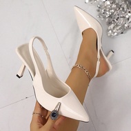 Women High Heel Pumps, Spring New Pointed Toe High Heels, Sexy Stiletto Black Patent Leather Sandals