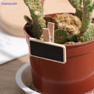 [xianyuan] 50 Mini board wood message slate rectangle clip clip panel card memos label XY