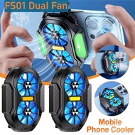 FS01 Dual Fan Radiator Cooler For Android IOS Stronger Cooling Game Heat Sink for Smartphones iPhone
