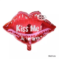 Kiss me foil balloon kiss me lip foil balloon motif
