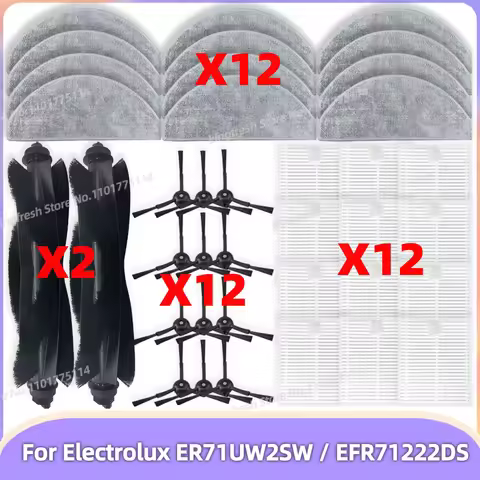 Compatible For ( Electrolux ER71UW2SW / EFR71222DS ) Vacuum Parts Main Roller Side Brush Filter Mop 
