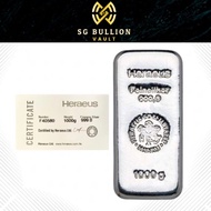 Heraeus 1kg Silver Bar 999.0 Fine Silver | German Bullion | LBMA Approved | Silver Bullion SG