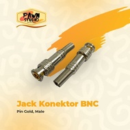 JACK JEK CONNECTOR GOLD TAIL BNC/ BNC CONNECTOR BNC JACK TAIL