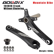 GOLDIX Bicycle crank chainring 104BCD MTB Bike Crank Aluminum Alloy With Bottom 170mm crank black 32