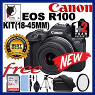 CANON ORI M'SIA R100KIT WITH LENS 18-45MM FREE BAG, SD64GB, CLEANING KIT, TRIPOD & QUALITY UV FILTER