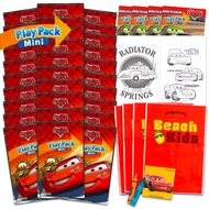 Disney Cars Mini Party Favors Set for Kids - Bundle with 24 Mini Cars Grab n Go Play Packs with Colo