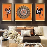 Modern Wall Art Sofa Hanging Painting Restaurant Living Room Triptych Background Wall Horse American