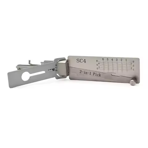 Lishi SC4 2 in 1 Lock Pick Decoder Ignition Car Door Open for Schlage SC4 Civilian Locks