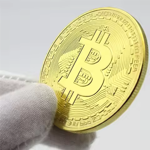 Gold Plated Bitcoin Coin Collectible Gift Casascius Bit Coin BTC Coin Art Collection Physical Gold C
