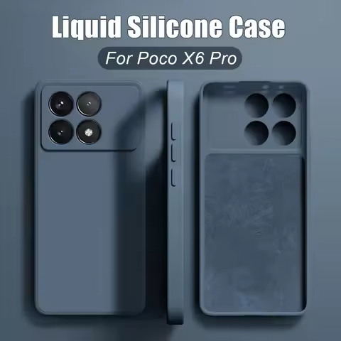 Poco X6 Pro Case Liquid Silicone Shockproof Phone Cases For Xiaomi Poco X6 Pro Poco X 6 Prо X6Pro Po