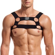 JOCKMAIL Brand Men Tanks Elastic Body Chest Harness with Armband Shoulder Straps Leg Ring Clubwear Costume