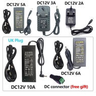 AC TO DC Adapter 12V 2A 3A 5A 6A 10A transformers Power Supply AC 100V-240V to DC Adaptor UK Plug + 