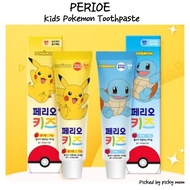 PERIOE Kids Pokemon Toothpaste | Strawberry / Apple Flavor | 1000ppm Fluoride | Calcium & Xylitol | 