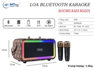 Loa Bluetooth BOOMS BASS M3201 Sang Trọng Công Suất Lớn Bass Cực Căng Kèm 2 Micro Nhỏ Gọn Tiện Lợi