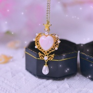 s925 Pendant Lace Trim  Necklace with Rouge Conch Silver Inlay Queen Conch Queen Conch Rouge Snail  