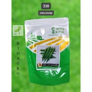 200G (+-3000 Biji) F1 Green Concubine 338 Okra Benih Spring / Bendi Hijau 杨贵妃羊角豆春天种苗