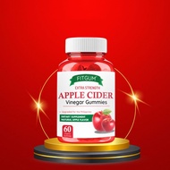Natural Slimming Fitgum Apple Cider Vinegar Gummies 100% Original with Collagen Vitamins 60 Gummies 