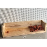 Acrylic Front Wooden Toy Storage Box 17x4x4 Inch – Organizer Bin for Blocks & Playroom