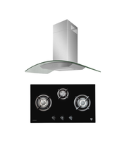 EF EFH 9730 TN VGB [86cm] Cooker Hob + EF CK-VETRO PLUS Wall-Mounted Chimney Hood Package Bundle!!