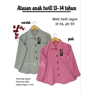 KATUN KEMEJA Rayon Twill Shirt Top, Rayon Cotton for Children Aged 9-15 Years, Standard Teenage ABG/