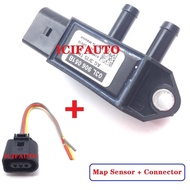 03L906051B For Audi VW Skoda Seat 1.6 2.0 Tdi DPF Exhaust Pressure Sensor +Connector 03L 906 051B, 0