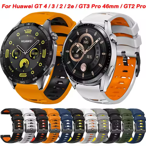 22mm Watch Strap For Huawei Watch GT 4 GT4 46mm Band Bracelet For Huawei GT3 GT2 GT 3 2 Pro 46mm Sil