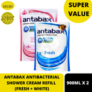 ANTABAX ANTIBACTERIAL SHOWER CREAM REFILL  (FRESH + WHITE) 850ML X 2
