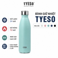 Tyeso sporty insulated water bottle with soft silicone handle