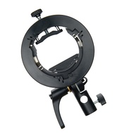 kisssg S2 Portable Flash S-type Holder Speedlite Bracket with Bowens Mount for Godox V1 Serie V860II