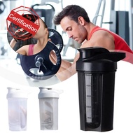 Protein Shaker Bottle With Stainless Steel Ball 500ml Blender Mixer Bottle Sports Fitness Gym X9U7