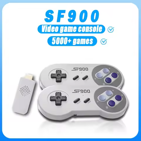 SF900 Video Game Console Built in 6100 Games For Super Nintendo SNES NES HDMI-Compatible TV Game Sti