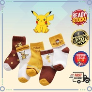 Stokin Pokemon Stokin Kanak-kanak Comel Stokin Kualiti Stokin Kartun Stokin Cantik Stokin Medium Car