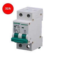 เบรกเกอร์ไฟฟ้า SUNTREE สำหรับโซล่าร์เซลล์ DC และไฟฟ้าบ้าน AC  mcb 32 amp circuit breaker 2Pole /4Pole miniature solar air electric current switch