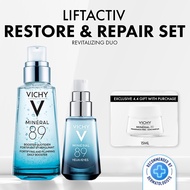 [4.4 EXCLUSIVE] MINERAL 89 RESTORE &amp; REPAIR SET | VICHY MINERAL 89 FORTIFYING SERUM 50ml + EYE SERUM 15ml